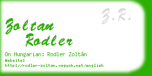 zoltan rodler business card